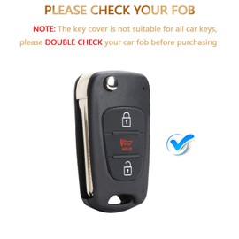 OFFCURVE Key Fob Cover for Kia, Full Protective Car Key Case Holder for 2010-2013 Kia Soul 2012-2014 Kia Rio Sportage Flip Folding Keyless Entry Car Accessories, White