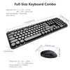 Wireless Keyboard and Mouse Combo, Retro Typewriter Style Keyboard with