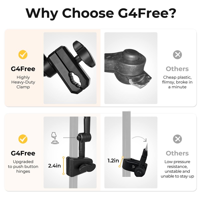 G4Free UPF 50+ Adjustable Beach Umbrella XL with Universal Clamp