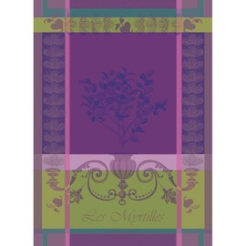 Garnier Thiebaut Myrtilles Violet French Jacquard Kitchen Towel 100% Cotton