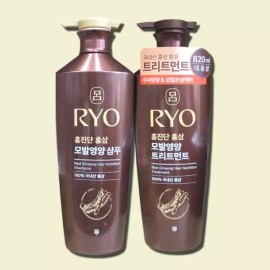 Hongjindan 뷰티홈 려 홍진단 샴푸 트리트먼트 세트 (홍삼 영양 샴푸+홍삼 영양 트리트먼트) 윤기있는 Beauty Home Rye Hongjindan Shampoo Treatment Set (Ginseng Nutrition Shampoo + Ginseng Nutrition Treatment) Glossy