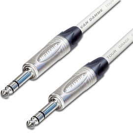 Van Damme ¼ inch Jack to Van Damme ¼ inch Jack Lead NEUTRIK 6.35 mm TRS Stereo Balanced Cable 3 m 6 m 10 m (10 m, White)