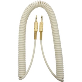 NewTH Replacement Audio Cable Compatible with Marshall Major1/2/3 Action II Stanmore II Stockwell Woburn II Wireless Speakers 3.5mm Male to Male Stereo Jack Cord 2 Ft (White)