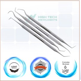 Dental Care Set Dentist Tools Kit of 10 Pcs Professional Calculus and Plaque Remover Dental Hygiene Set Made of Stainless Steel Tarter Removing Probes, Tooth Pick for Teeth Oral Care