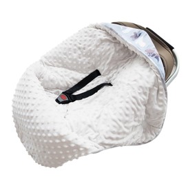 Dormlony Baby Car Seat Blanket, Minky Dot Warm Winter Car Sear Cover for Babies，Baby Bunting Swaddle Wrap Blanket(Bear Pattern)