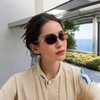 WDZAYXC Classic Rectangular Sunglasses Retro Slim Lenses Vintage Rectangle Sunglasses,