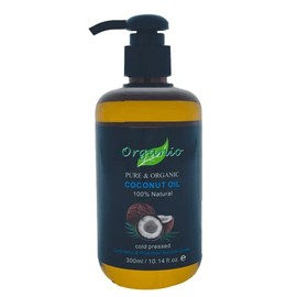 100% Pure Organic Fractionated Coconut Oil 100ml, 200ml to 20L - Coconut Scented (With Pump Included, 300ml)