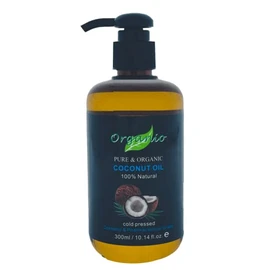 100% Pure Organic Fractionated Coconut Oil 100ml, 200ml to 20L - Coconut Scented (With Pump Included, 300ml)
