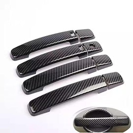 Toworldit 8pcs/Set ABS Exterior Door Handle Decoration Trim Cover Compatible with Infiniti G25 G37 2008-2013 (with Intelligent Sensing, Carbon Fiber Grain)