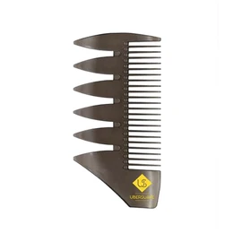 Ubersuave | Luxury Shuriken Plastic Comb | Designed For Men's Hair Styling | Wet & Dry Hair | Destroys Tangles | Ideal For Hair, Beard & Mustache | Strong Break-Resistant