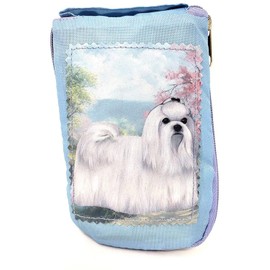 Maltese Foldable Tote Bag - Durable and Waterproof - Zippered Tote for Women - Amazing Art - Perfect for Maltese Owners