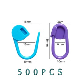 Knitting Stitch Markers, 500 Pieces Colorful Knitting Markers Crochet Clips Crochet Pins Bulk Stitch Markers for Weaving, Sewing and Knitting DIY Craft