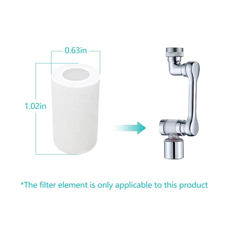 HAPPUP 5Pcs Filter Elements, for 1080°Swivel Faucet Aerator Extension with
