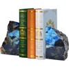 Blue Labradorite Bookends Heavy Duty Healing Crystal Stone Book Holders