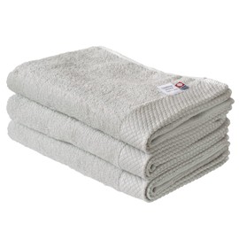 Bloom Imabari Towel, Certified, Long Face Towel, Ciel, Set of 3, Water Absorbent, Quick Drying, Head Wrap, Hair Drying Towel, 13.4 x 39.4 inches (34 x 100 cm), Made in Japan (Gray)