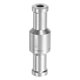 sourcing map 12mm (1/2") Fuel Check Valve, Non-Return One Way Hose Check Valve, Aluminum Alloy Control Accessories for Petrol, Diesel, Gas, Oil, Air, Water, Silver