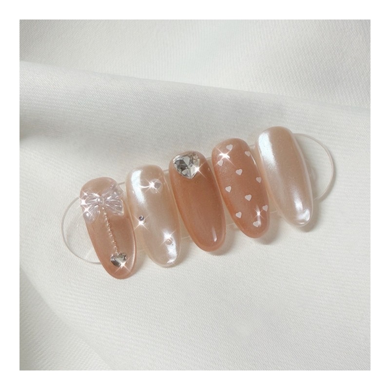 [Handmade Nail Tips] Magnetic Sorbet Nail Tips - Short Oval