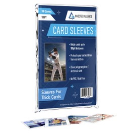 180PT Penny Sleeve for Thick Cards | Card Sleeves. Baseball Card Sleeves. Soft Trading Card Sleeve. Penny Sleeve for Trading Cards. Clear Card Sleeves. Pro Sports Card Sleeves. (180PT - 100 Pack)