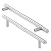 Cauldham Solid Stainless Steel Euro Style Cabinet Pull Handle Brushed