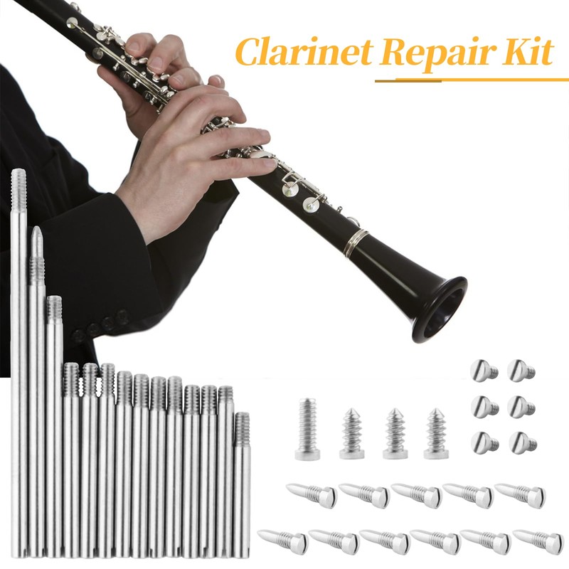 Clarinet Repair Kit Tools，35 Pcs Clarinet Maintenance Repair Replacement Kit,Clarinet