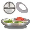 Rilli Stainless Steel Suction Cup Plate, Non-Slip Baby Tableware, Baby