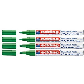 Edding 751 Paint Marker M Tip (Pack of 4, Green)