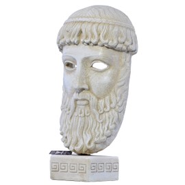 Zeus Father King of Gods Bust Head Greek Statue Sculpture Cast Stone