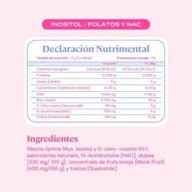 B-FIT Myo Inositol y D Chiro Inositol Fórmula 401 con FOlatos y NAC 450g - Sabor Frutos Rojos - Extracto en Polvo 90 Servicios - Alta...              