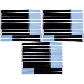 30 x 30 cm x 20 mm Resealable Velcro Cable Ties Light Blue with Metal Eyelet - Cable Velcro Tape 300 mm Reusable