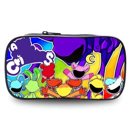 YCFAIIKG Smiling Pencil Case for School, Children's Pencil Case, Anime Pencil Case with Zip, Suitable for Students, Schools and Offices, black, Fashion