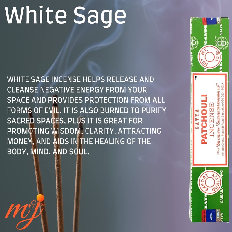 Original Satya Nag Champa Patchouli Incense Sticks | with M&J