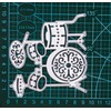 Large Drum Kit Metal Cutting Die, Drums, Cymbals, Stencils, Rock