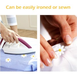 Pegatinas de Parche 40 Piezas Margarita 40 Piezas Pegatinas de Tela Bordada Patrón de Margarita Parches de Hierro Bordado de Flores Pegatinas de Tela Pegatinas de Parche Hechas a Mano DIY