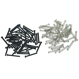 Dopro 50pcs Metric Thread Guitar Humbucker Pickup Screws Humbucker Pickup Height Screws with Springs Fits Epiphone SG Import Pickups Black
