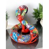 Handmade Talavera Coiled Rattlesnake | Mexican Pottery Yard Décor |