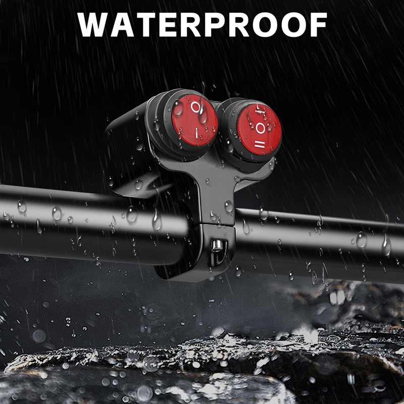 SOLLON 7/8” Waterproof Switch Motorcycle ATV Light Bar Switch 22mm