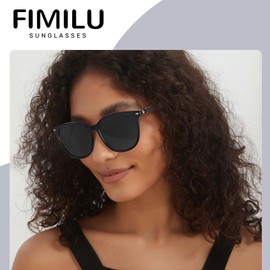 FIMILU Women’s Polarized Sunglasses – Classic Vintage Frame with Gold Accents Stylish Sun Glasses UV400 Protection