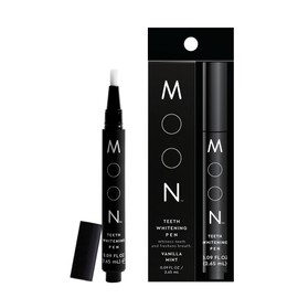MOON Teeth Whitening Pen, Vanilla Mint, 0.09 Fl Oz, Gentle on Teeth, Whitens with Antioxidants & Essential Oils, Vegan Whitening Gel in an Easy Applicator