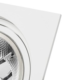 Qazqa - Modern Recessed Spot White Adjustable - Chuck 111 I Living Room I Bedroom - Aluminium Square - LED Suitable for GU10