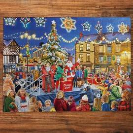 Gibsons Christmas Switch On 1000 Piece Jigsaw Puzzle for Adults British Festive Lights Tradition Thick Premium Sustainable Puzzle on Recycled Board Great Gift for Christmas Puzzle Lovers