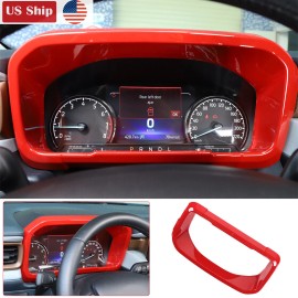carpart2021 Red ABS Center Console Dashboard Trim Frame Cover For Ford Maverick 2022-2023 US