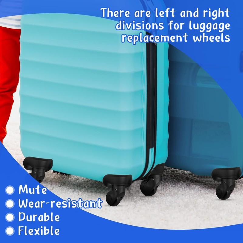 JUVEL 1 Pair of Replacement Wheels for Suitcases – Replacement