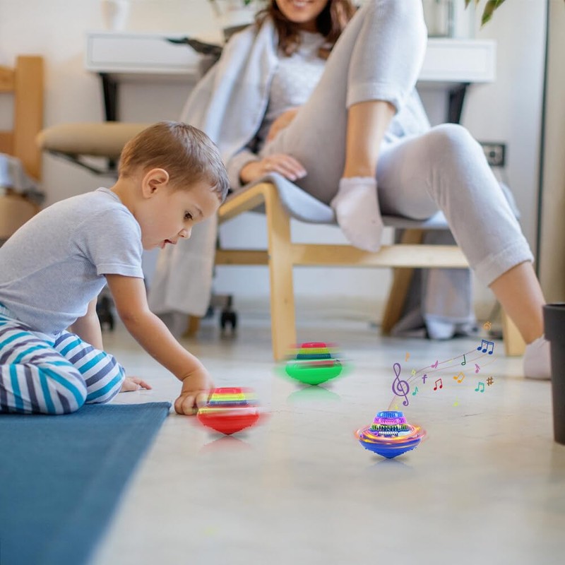 CJBIN Light Up Spinning Toy, 4 Pcs Light Up Spinning