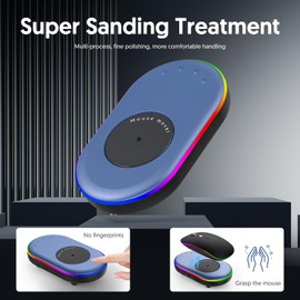 QYFP LED Mouse Jiggler Undetectable Mouse Mover Device with Timer, Mouse Mover Work from Home - ON/Off Switch, Driver-Free Shaker for Keeping The PC Active and Secure,blue