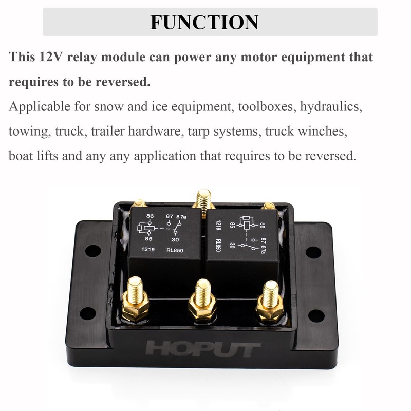 HOPUT Forward and Reverse Relay Module for Tarp or Winch