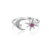 SILBERTALE Cubic Zirconia Ring Women's Bow/Moon & Star/Flower/Heart - Open