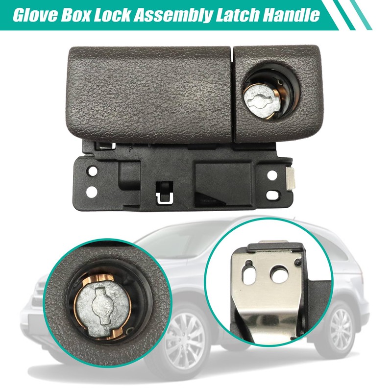 XQSMWF Gray Glove Box Lock Assembly Latch Handle Compatible with