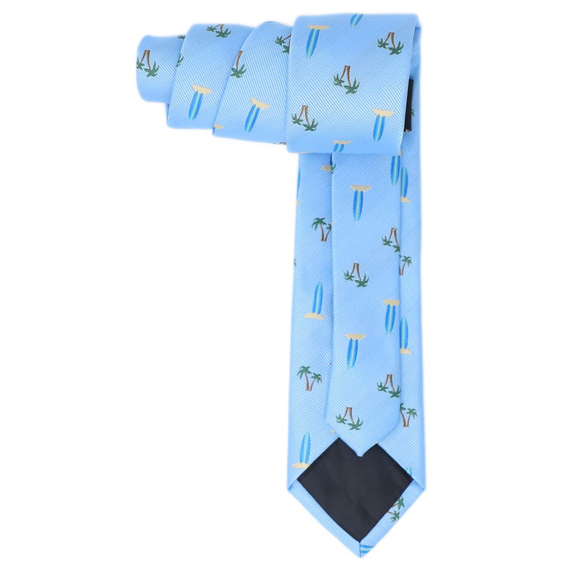 MENDEPOT - Corbata de microfibra con diseño náutico y árbol