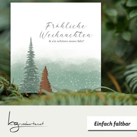 Original Wooden Greeting Card - Special Christmas Card with 3D Wooden Sticker Tree - Greeting Card for Christmas Greetings, Merry Christmas, Merry Christmas, Christmas Card with Envelope