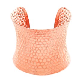 Arras Creations Fashion Trendy Cuff Urban Glam Bold Statement Modern Metallic Metal for Unisex / AZBRCF011 (Rose Gold)